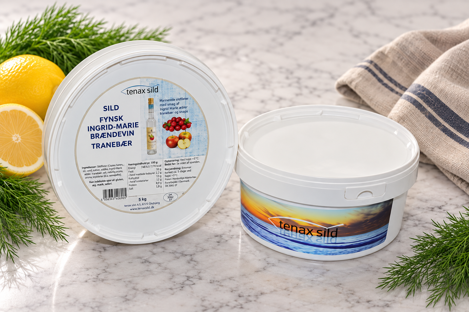 Tenax sild med æbler, brændevin & tranebær MSC
