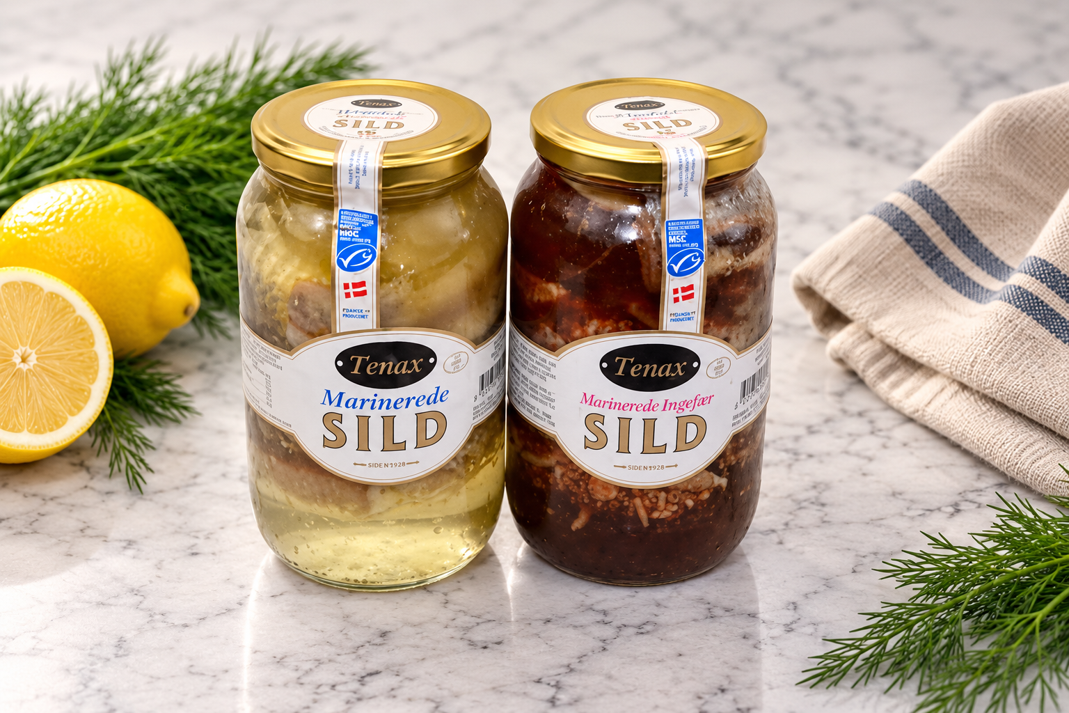Tenax håndflåede marinerede sild